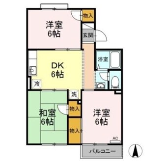 間取図 コーポメールブルー