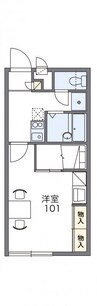 レオパレス華Ⅱ 1Kの間取り