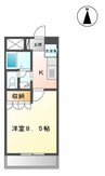 ソレイユ山北 1Kの間取り