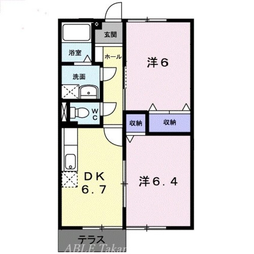 間取図 ニューエルディム伏石