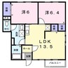 土讃線/琴平駅 徒歩15分 1階 築22年 2LDKの間取り