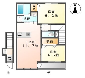 間取図 アムール　カスガ　Ⅱ