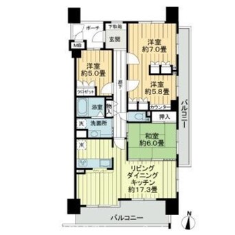 間取図 高松琴平電気鉄道<ことでん志度線>/潟元駅 徒歩7分 2階 築21年