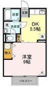 グランツ屋島 1DKの間取り