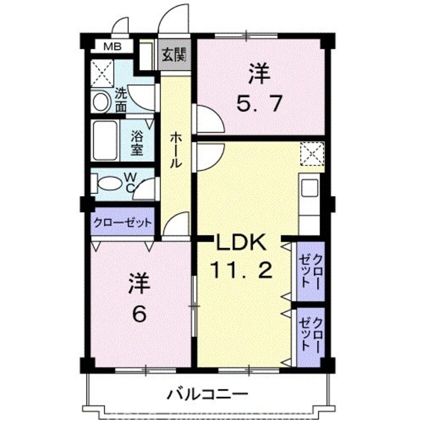 間取図 マリッチ溝渕Ⅰ