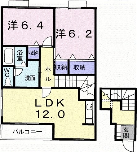 間取り図 パークサイド大道Ａ