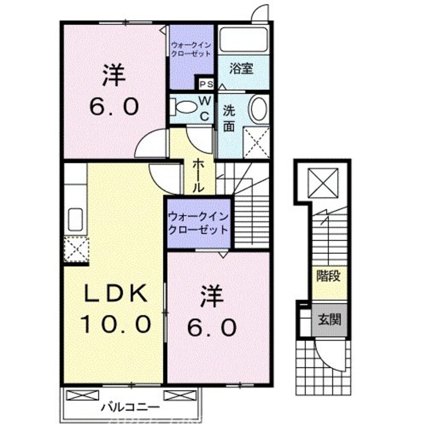 間取図 クローバー　ポンドＡ