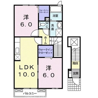 間取図 クローバー　ポンドＡ