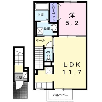 間取図 ベルエア木太Ｄ