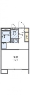 レオパレスエスペランサ 1Kの間取り