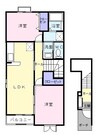 高松琴平電気鉄道<ことでん琴平線>/岡本駅 徒歩9分 2階 築16年 2LDKの間取り