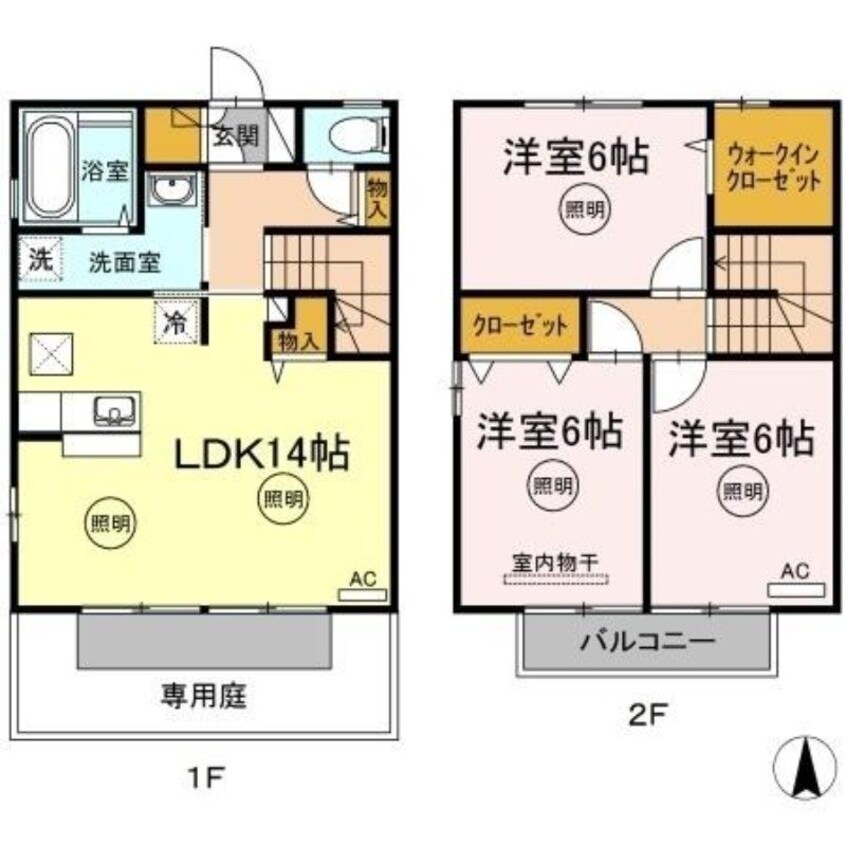 間取図 プリムローズ　B棟