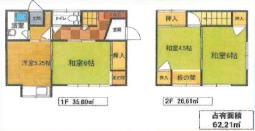 間取図 伏石町一戸建1号室