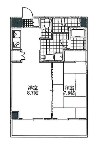 間取図 予讃線・内子線/高松駅 徒歩2分 9階 築23年