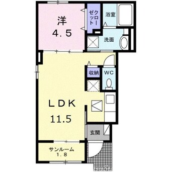 間取図 クラール木太リゾンネＡ