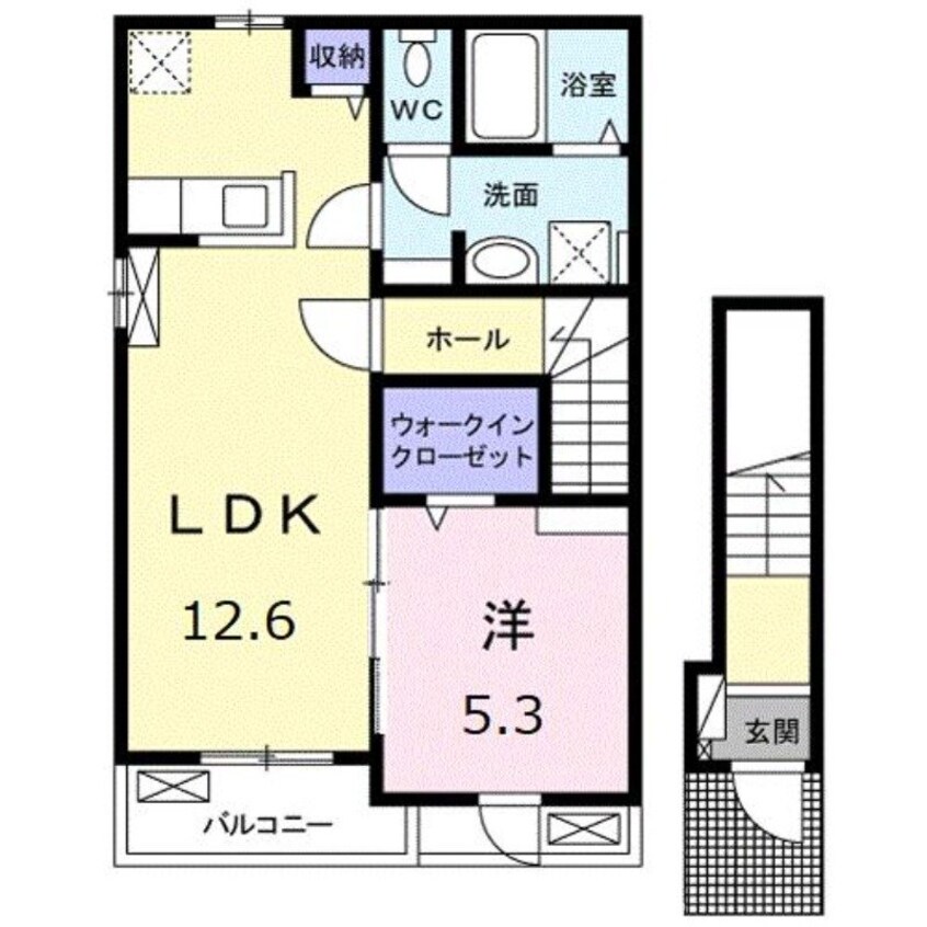 間取図 クラール木太リゾンネＡ