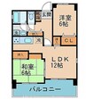 高徳線/栗林公園北口駅 徒歩3分 4階 築28年 2LDKの間取り