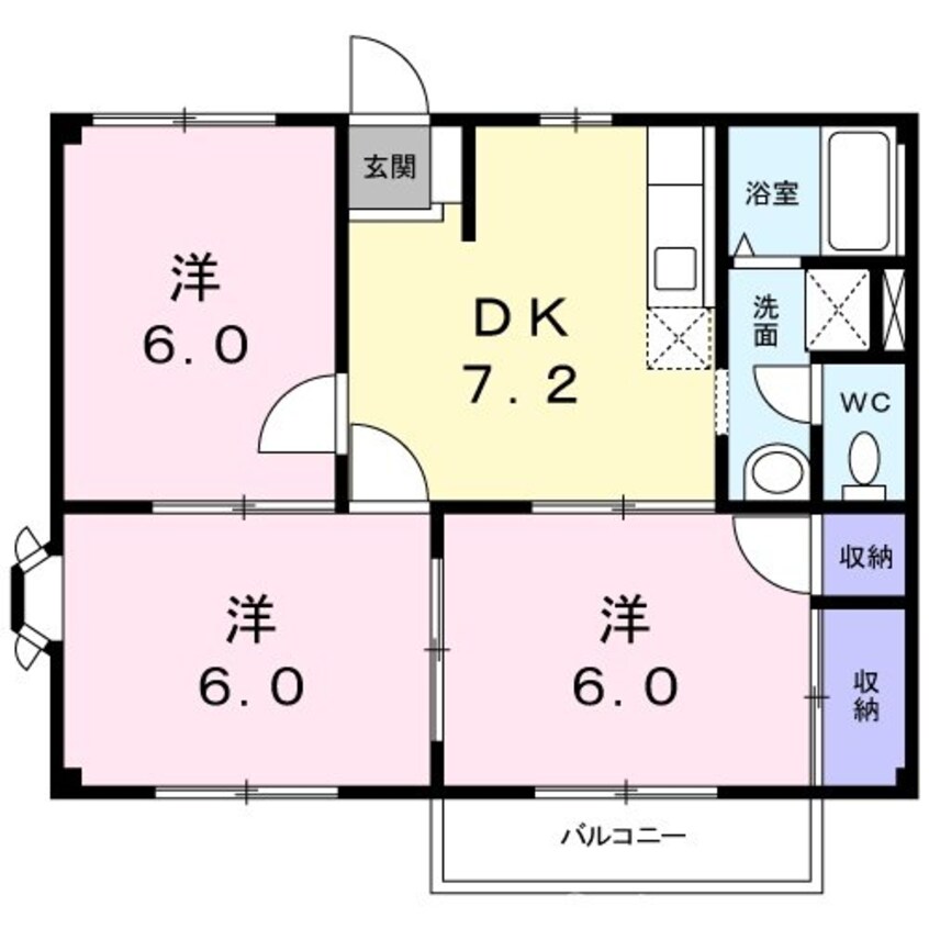 間取図 トラッド木田谷Ⅱ