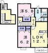 高松琴平電気鉄道<ことでん琴平線>/太田駅 徒歩12分 2階 築19年 2LDKの間取り