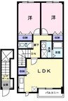 高松琴平電気鉄道<ことでん琴平線>/岡本駅 徒歩16分 2階 築19年 2LDKの間取り