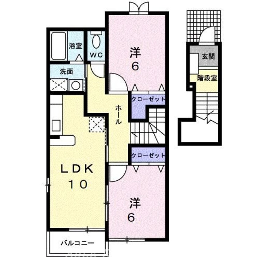 間取図 ブリリアント　アップルＢ