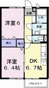 予讃線・内子線/坂出駅 徒歩29分 2階 築27年 2DKの間取り