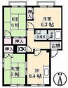 高松琴平電気鉄道<ことでん琴平線>/円座駅 徒歩4分 2階 築25年 3DKの間取り