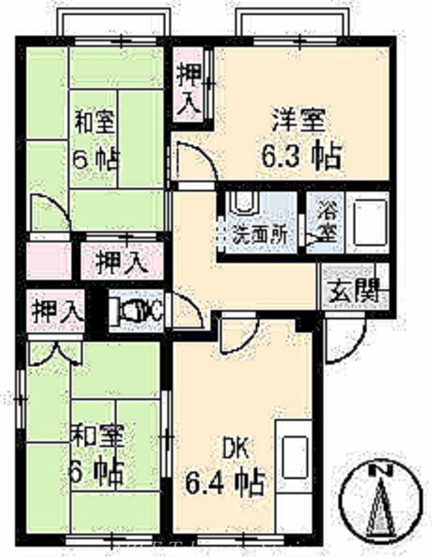 間取図 フレグランス円座　Ｃ棟