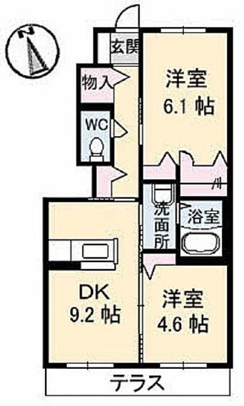 間取図 メゾン　ラグランジュ　Ａ棟