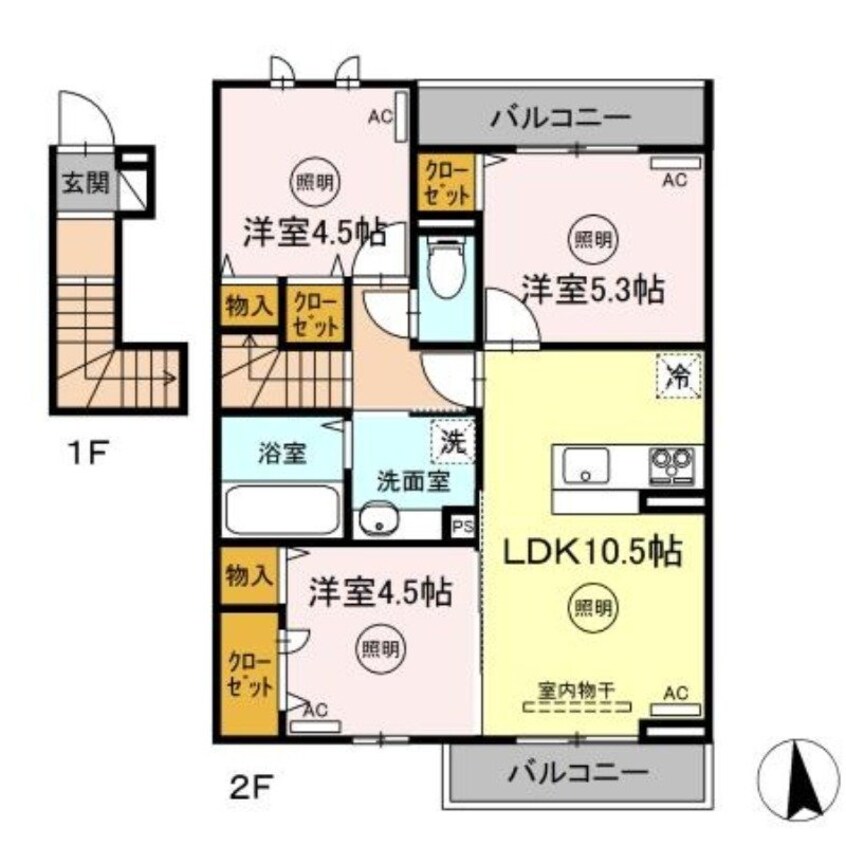 間取図 シャンス・ヴィラージュⅠ