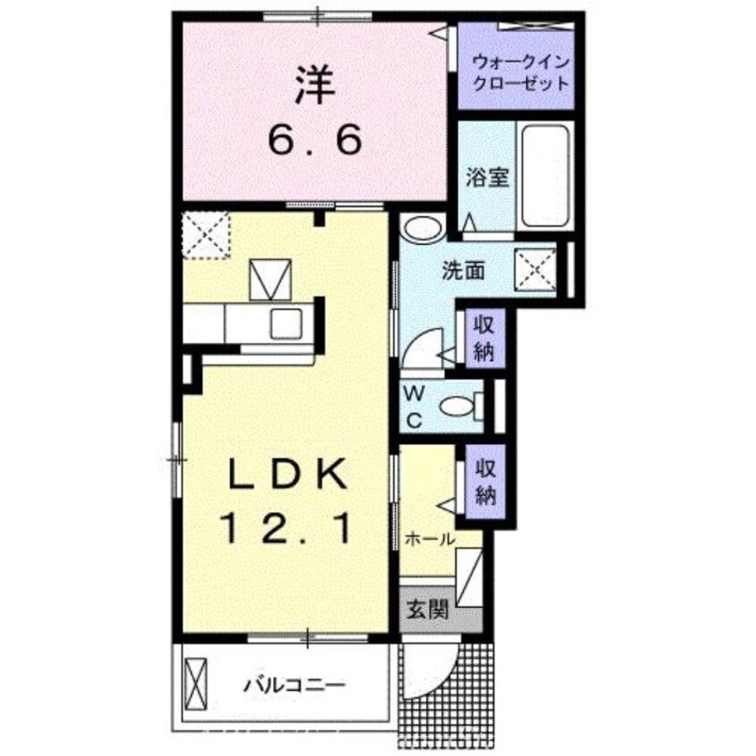 間取図 オプスＫＩＴＡ　Ⅱ