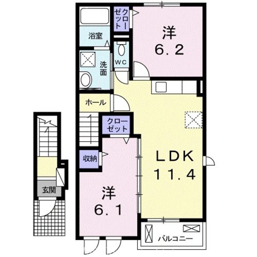 間取図 プルマージュⅠ