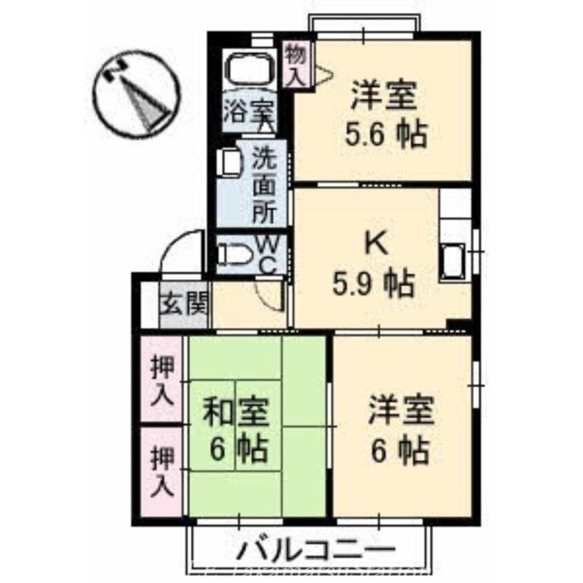 間取図 バリュージュ金沢　B棟