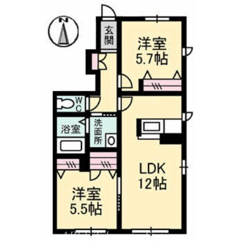 間取図 シャーメゾン　Aji