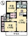 シャーメゾン屋島 2LDKの間取り