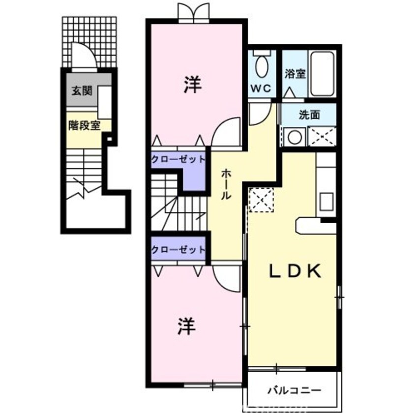 間取図 ブリリアント　アップルＢ