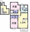 バウムＡ 2LDKの間取り