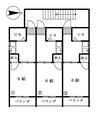 シャトレルセイント 1Kの間取り