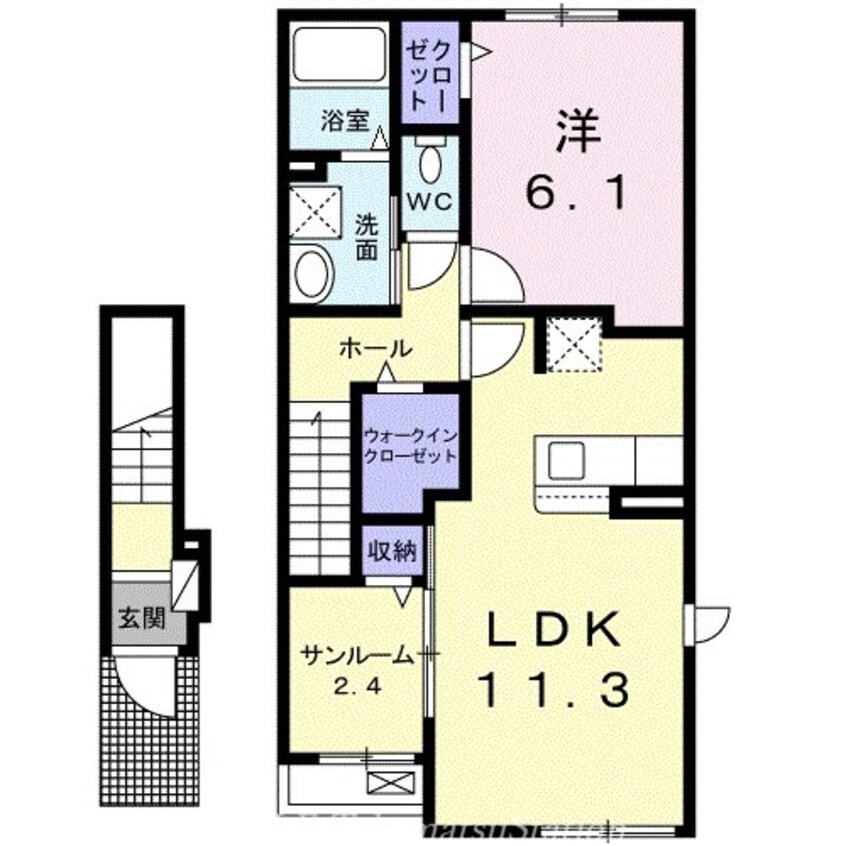 間取図 リシェスＡ