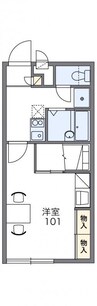 レオパレスアセイタール 1Kの間取り