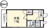 照島マンション 1Rの間取り