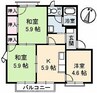 屋島フレグランス　Ａ棟 3Kの間取り