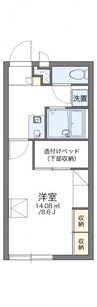 レオパレスルース 1Kの間取り