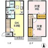 予讃線・内子線/高松駅 徒歩18分 1階 築21年 2DKの間取り