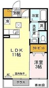 プラージュ屋島 1LDKの間取り