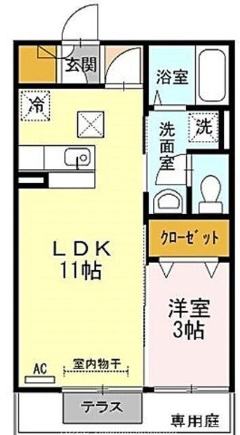 間取図 プラージュ屋島