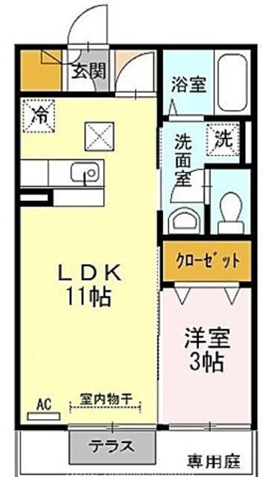 間取図 プラージュ屋島