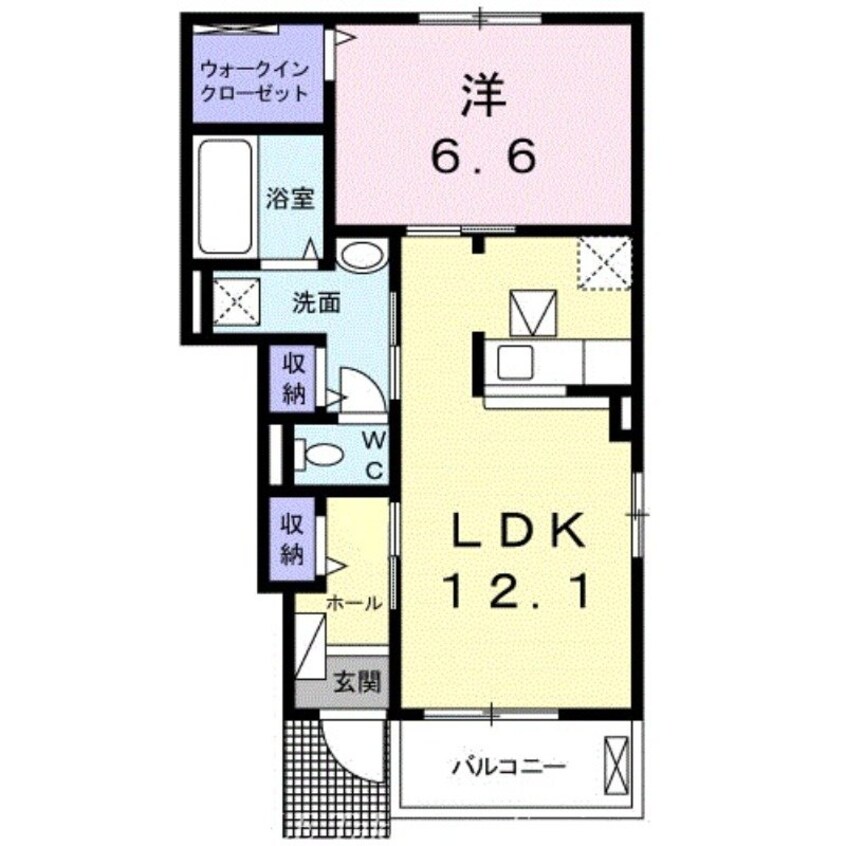 間取図 オプスＫＩＴＡ　Ⅱ