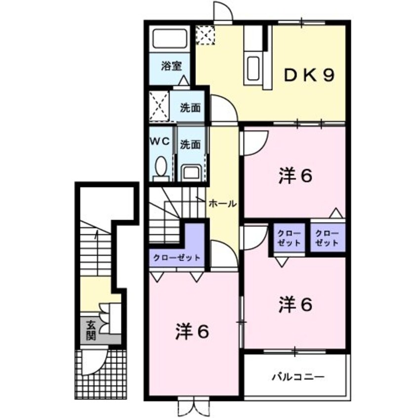 間取図 ソレイユＫＡＷＡＢＡＴＡ