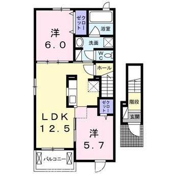 間取図 クラール元山リゾンネ